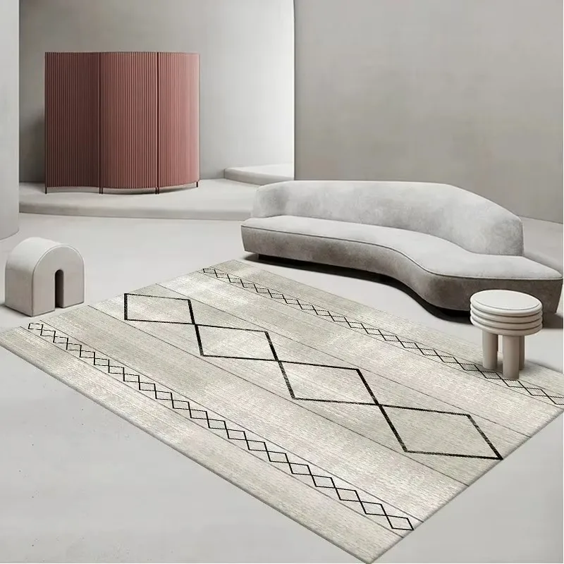 Woven Thick Jute Area Rug, Chinese Style Floor Mat for Living Room Bedroom Study Guest Room