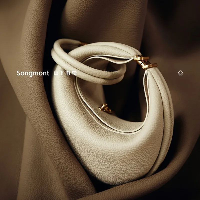 Songmont Mountain Has Pine Medium Moon Curved Bag Songyue Series Designer Crescent Bag, Commuter Shoulder Armpit Bag