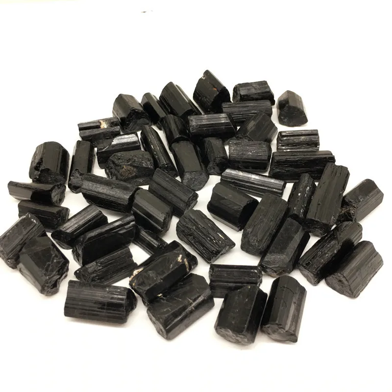 

Wholesale 100grams Black Tourmaline Raw Stone Chakra Crystal Healing Tumbled Stone,2-4cm