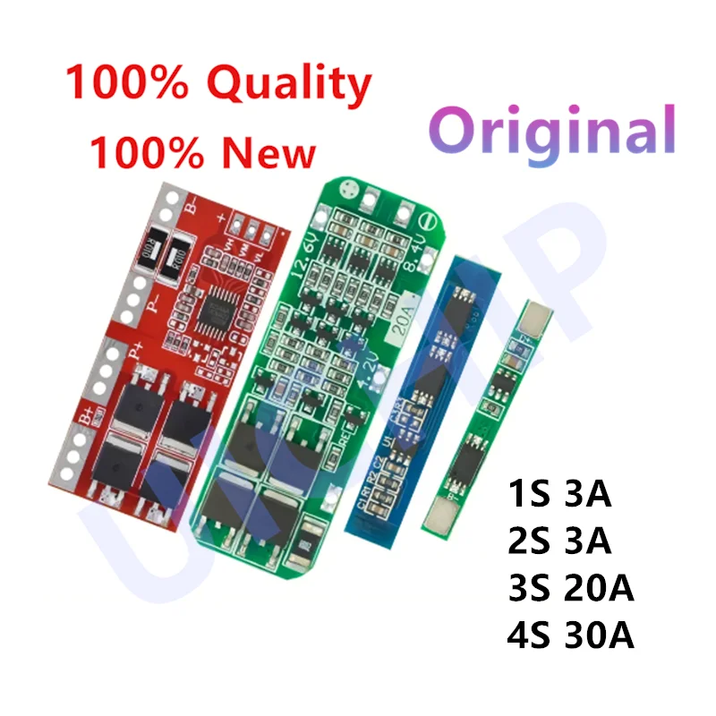 1S 2S 3S 4S 3A 20A 30A Li-ion Lithium Battery 18650 Charger PCB BMS Protection Board For Drill Motor Lipo Cell Module