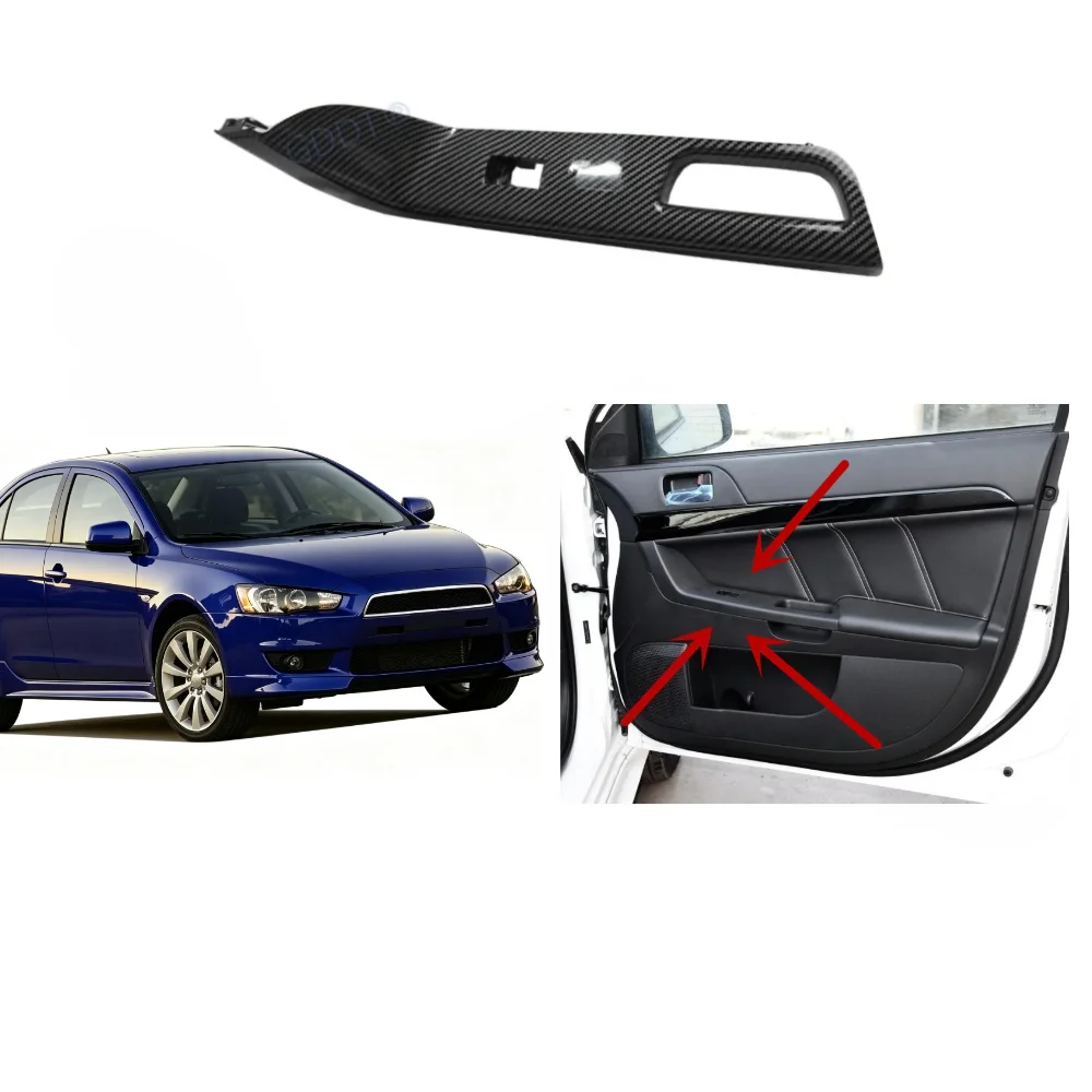 5716A087 LHD Carbon or Black Windows Switch Cover for Lancer Cy for Fortis Cx Door for Evo 10 X Replacement 1 Piece