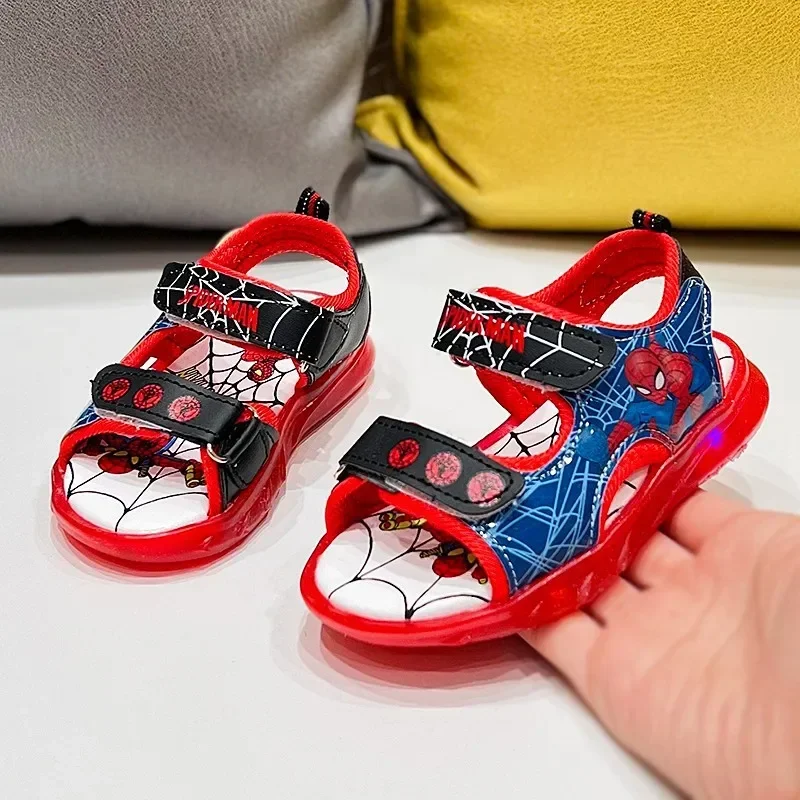 

New Disney boys Spider-Man cute Sandals shoes non-slip soft bottom sports shoes for girl gift