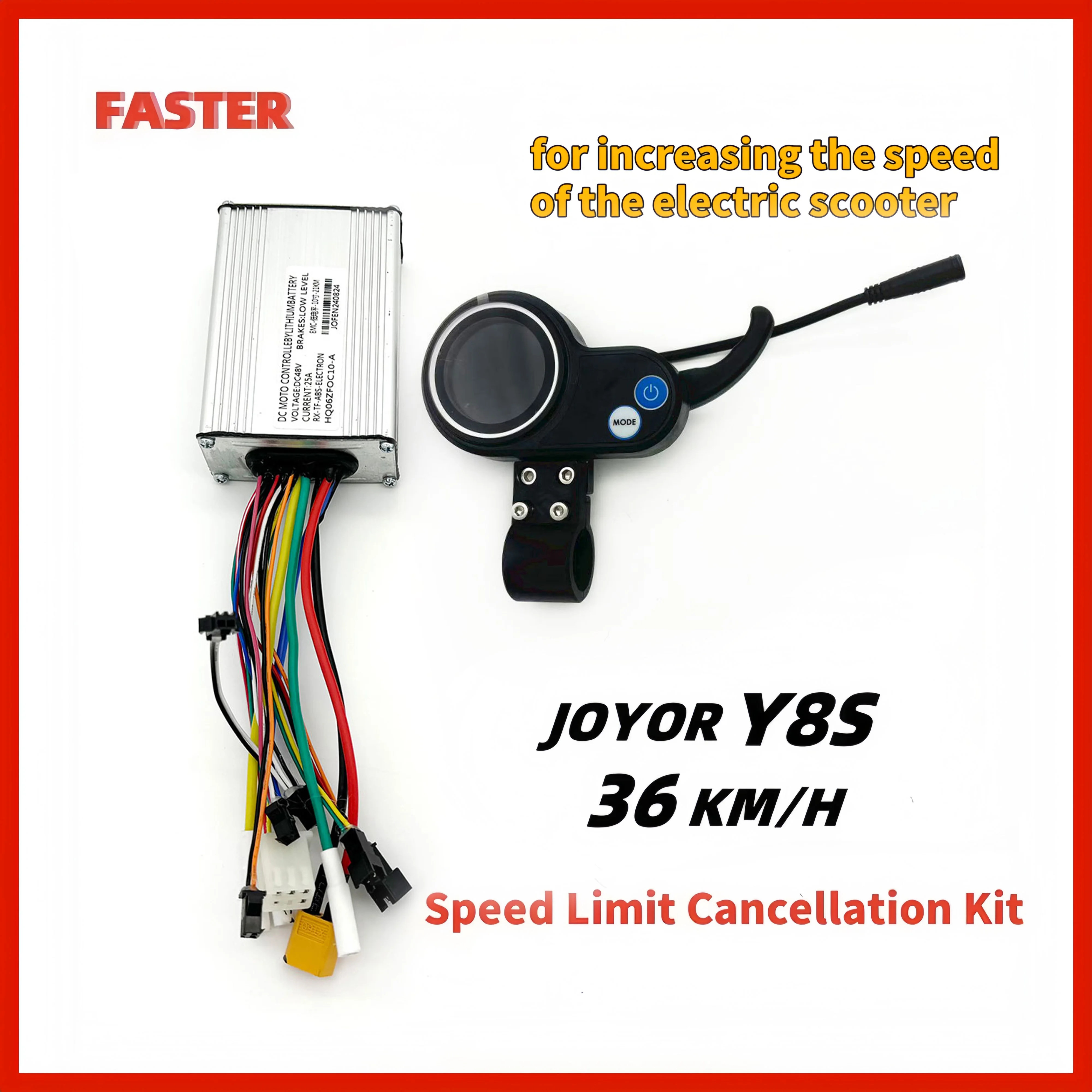 

Electric Scooter Speed Limit Cancellation Kit for JOYOR Y8S Controller And Display Included for Enhanced Electric Scooter Speed