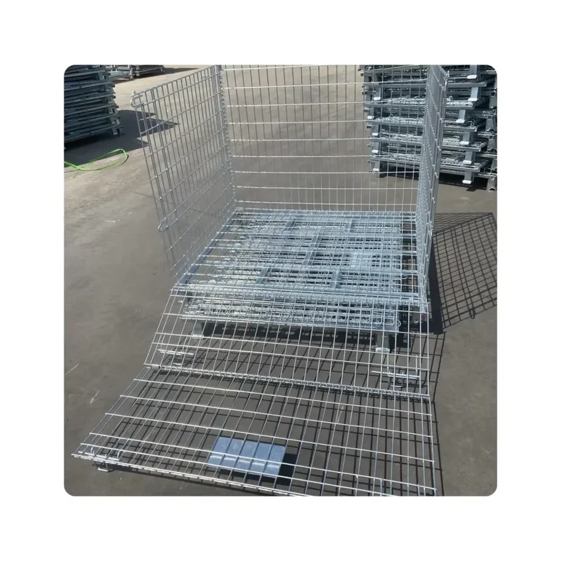Industrial 1200x1000x890H galvanized container carbon steel wire mesh cage