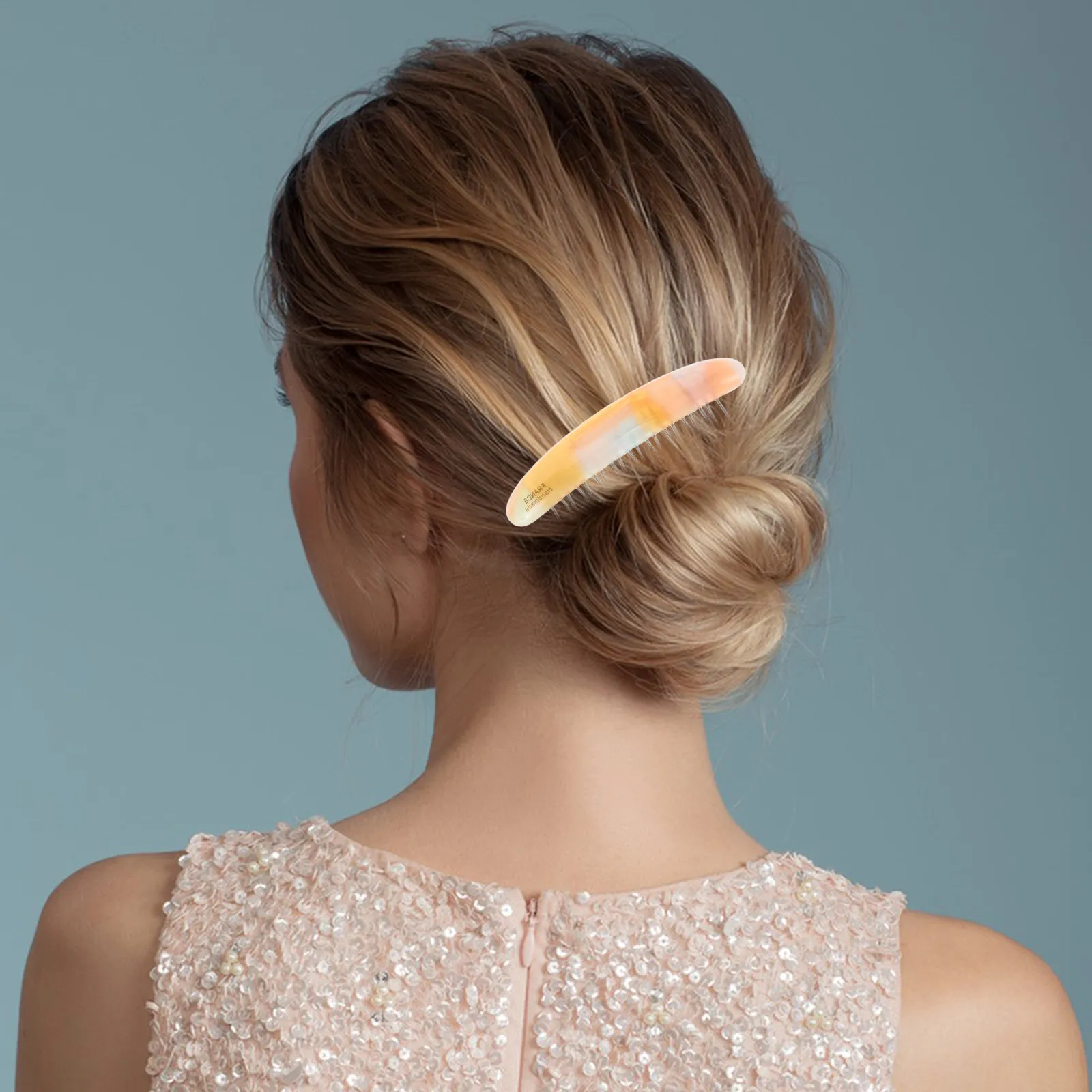 

2Pcs Sophisticated French Side Combs Women Hair Styling Longlasting Iron Teeth Minimalist Design Versatile for Updos Twists