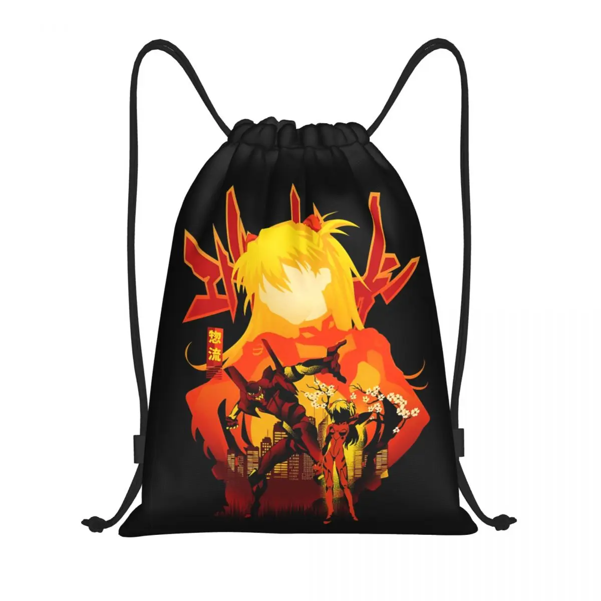 

Custom Japanese Animes E-Evangeliones New Drawstring Bag Men Women Lightweight Sports Gym Storage Backpack