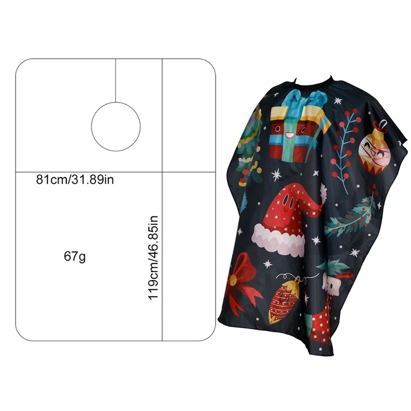 Christmas Kids Hairdressing Cape Hairdresser Cartoon Pattern Hair Styling Gown Shop Household Barber Cape Apron