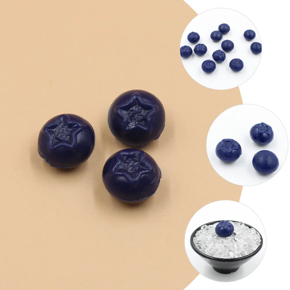 

50Pcs Artificial Blueberries Simulation Realistic Blueberry Decorations for Restaurant Kitchen Bakery Display Photography Props