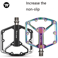 WEST BIKING Bicycle Pedal Aluminum Alloy Pedal Mountain Bike Pedal Chrome-Molybdenum Steel Axle Pedal
