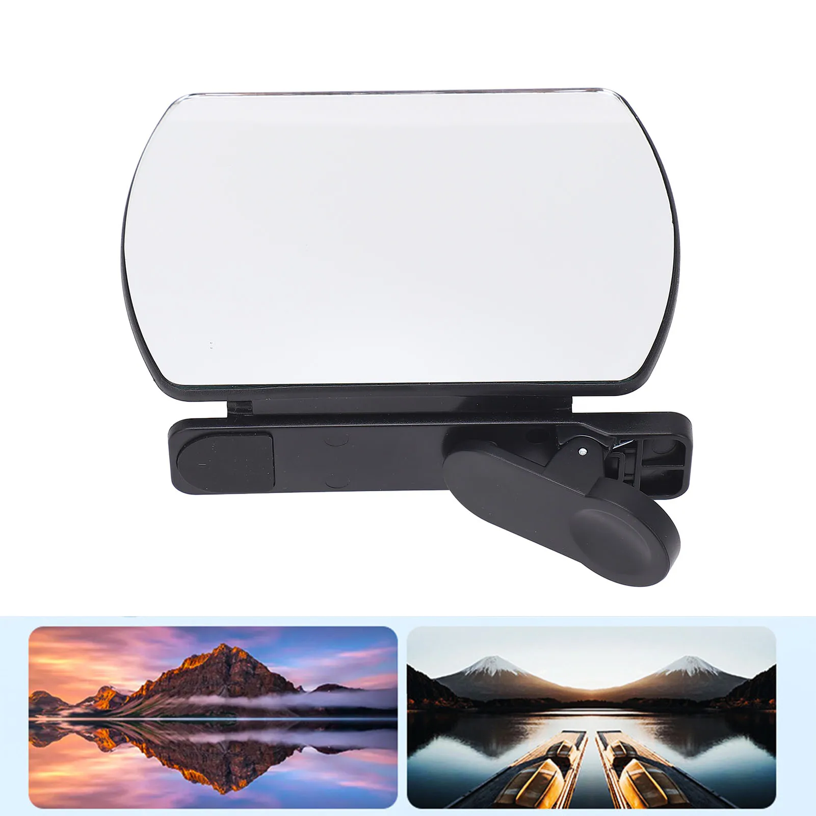 Phone Reflection Mirror Horizontal Vertical Use Smartphone Camera Mirror Good Compatibility with Clip for Outdoor Photography