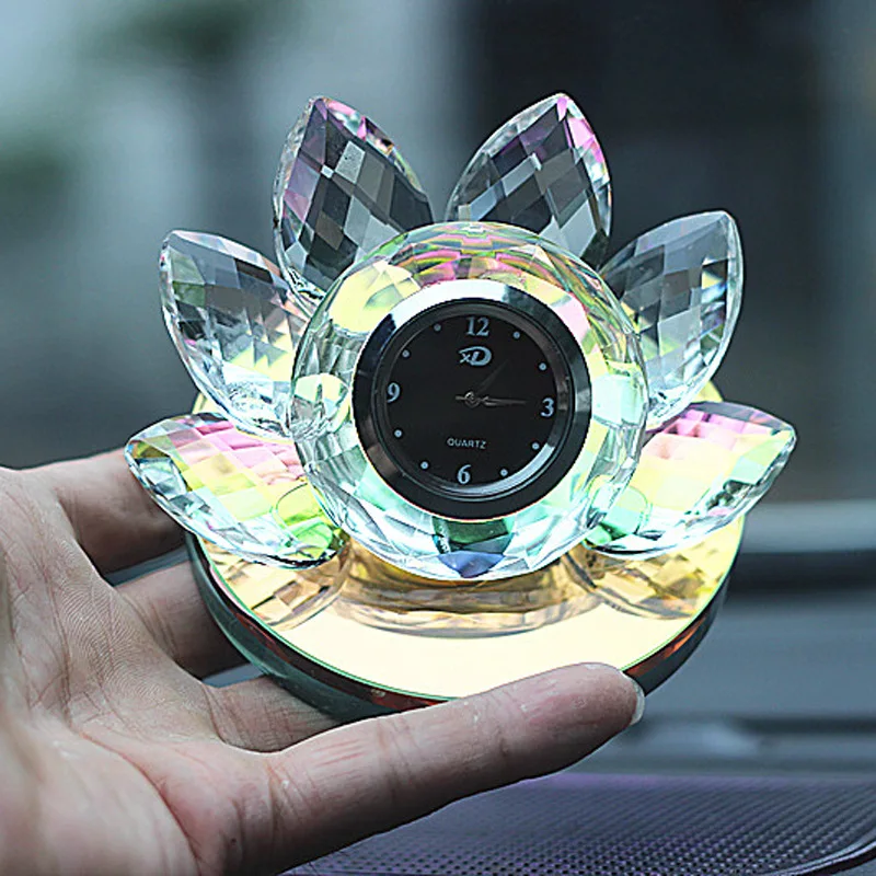 

Car Watch Car Ornament Perfume Seat Creative Car Crystal Decorations Car Clock Supplies Female Birthday Gift