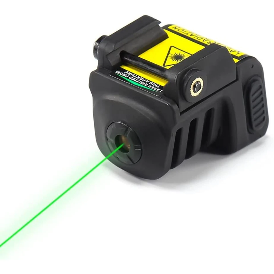 Richfire Tactical Laser 5mw Red Green Blue Beam Rechargeable Compact Pistol Weaponlight for Picatinny Rail with Built-in Battery