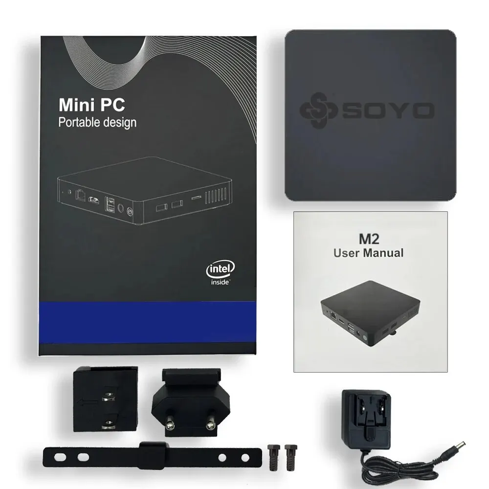 Minikomputer SOYO M2: mocny 6 GB RAM, 64 GB EMMC, Intel N3350, Windows 10, kompaktowy i idealny do domu, biznesu i gier