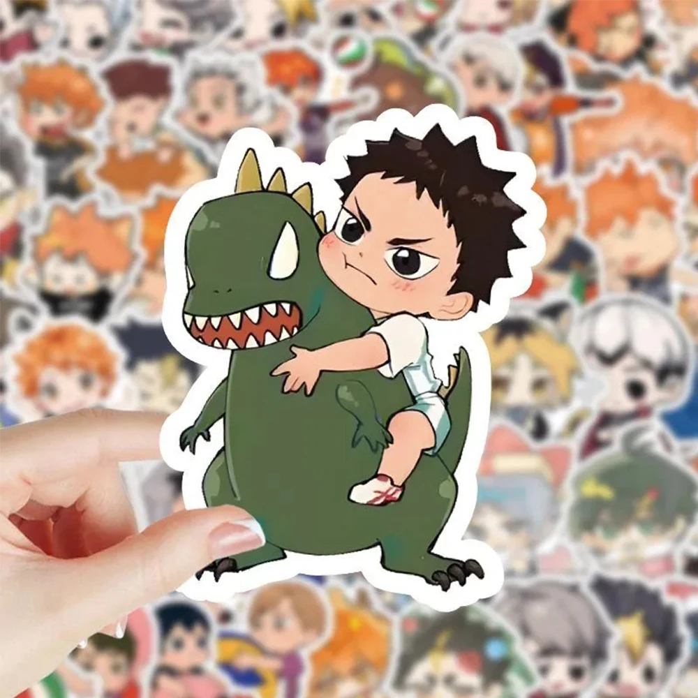 10/30/60pcs Cute Anime Haikyuu!! Stickers Kawaii Cartoon Graffiti Decals DIY Phone Water Bottle Luggage Funny Sticker Decoration