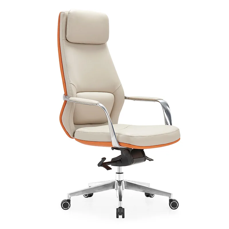 Computer  Home Comfortable Sedentary Office Chair Simple Swivel  Leather Chair Executive Chair Boss  Leisure