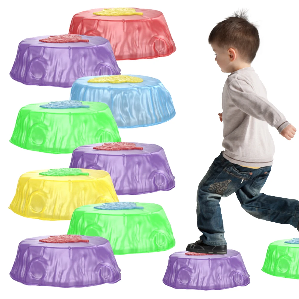 Stepping Stones for Kids 6/8 Light up Balance Stepping Stones Sensory Toddler Stepping Stones for Promoting Toddler's Balance