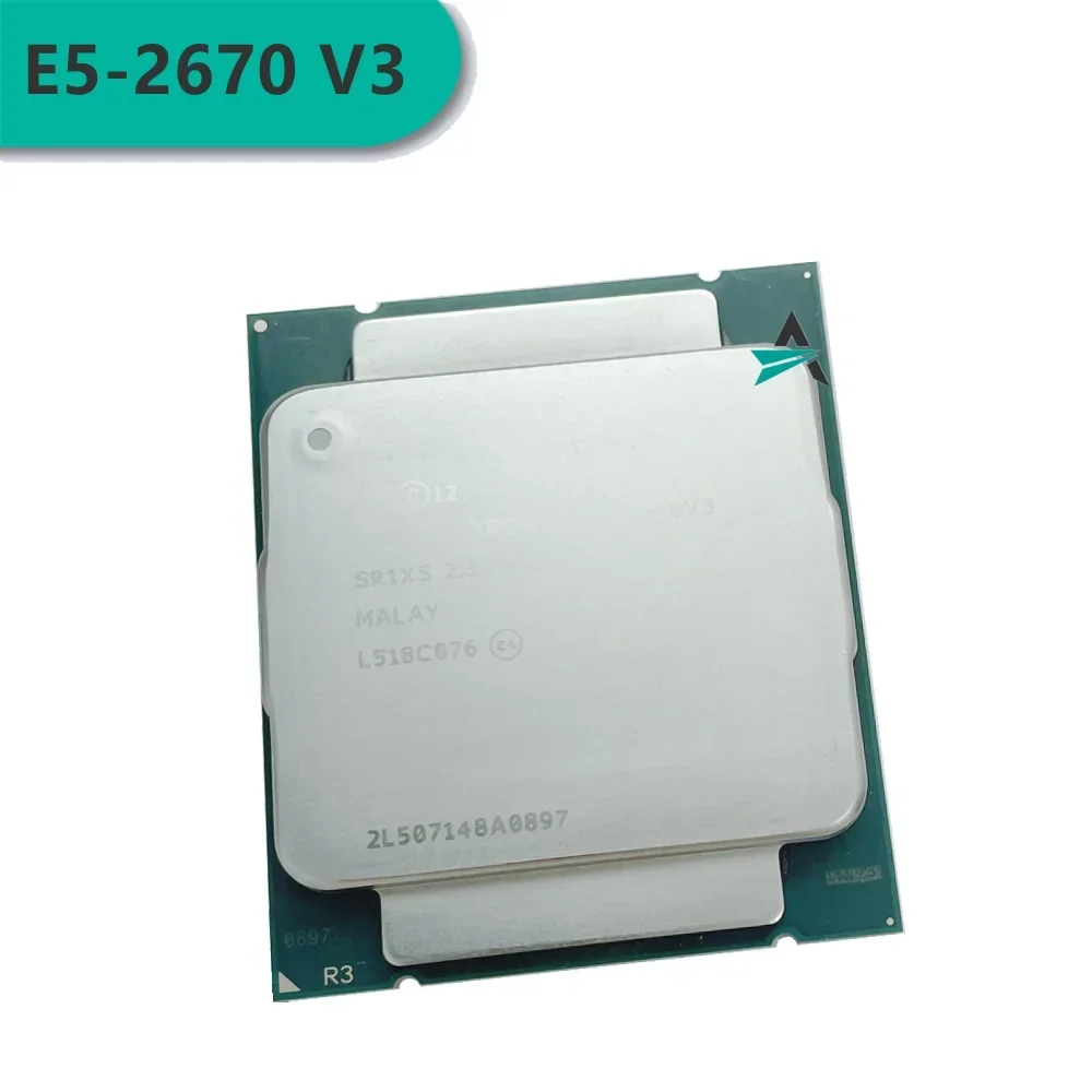 E5 2670v3 xeon cpu E5-2670V3 sr1xs x99 2.30ghz 30m 12-ליבות e5 2670 מעבד LGA2011-3 E5-2670 V3 מעבד