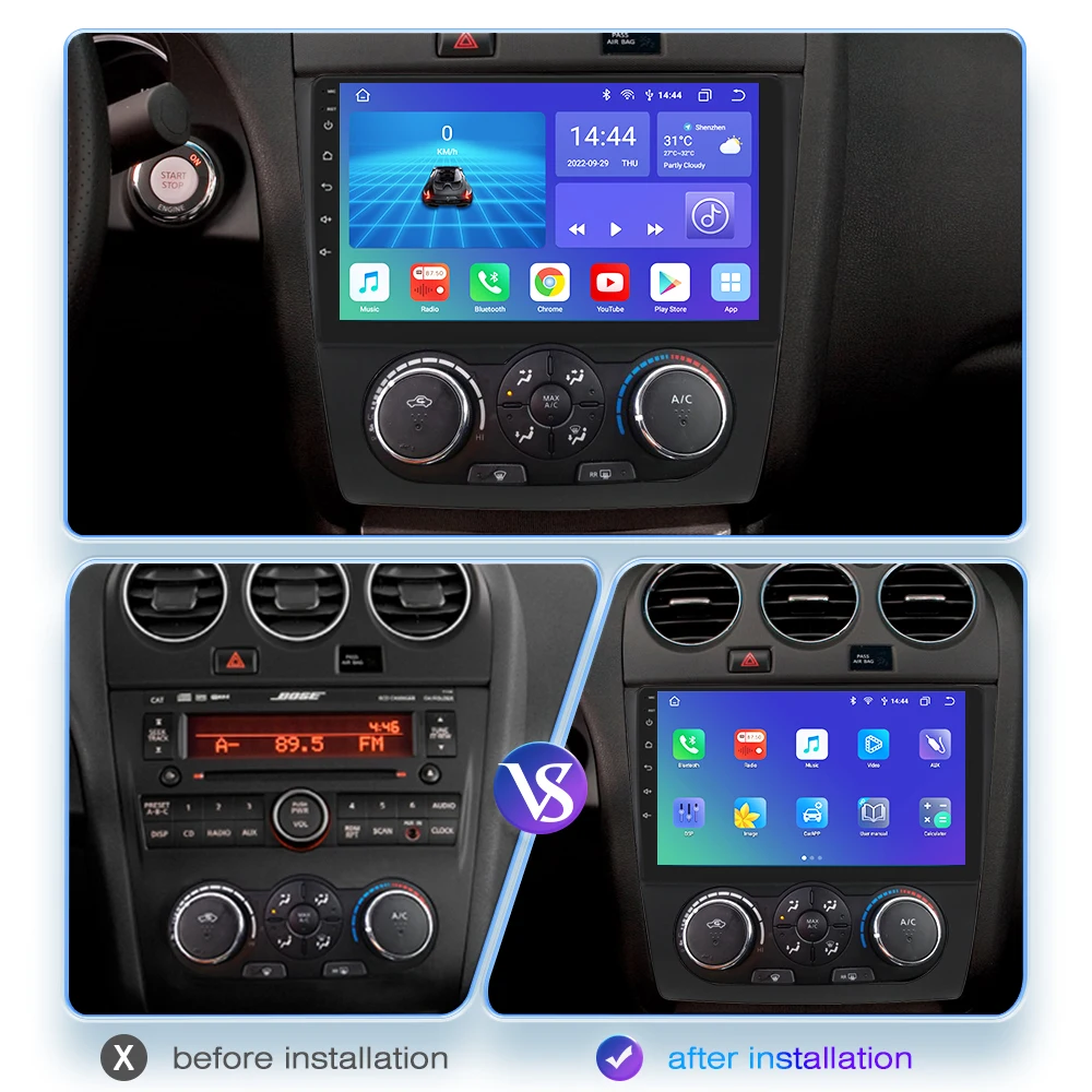 4GWIFI For Nissan Teana Altima 2008 - 2012 Car Radio Multimedia Video Player Navigation GPS Serero Wireless Carplay Auto DSP RDS