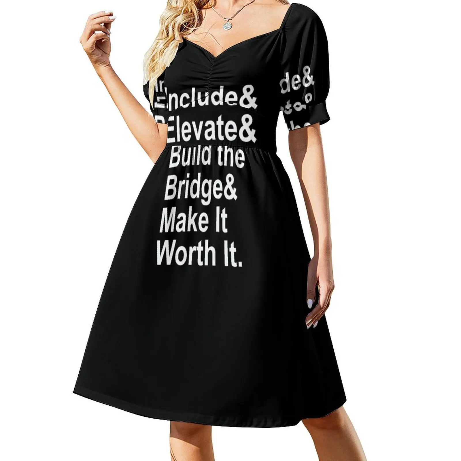 

Include Elevate Build the Bridge Make It Worth It Short-Sleeved Dress dress for women summer women dresses