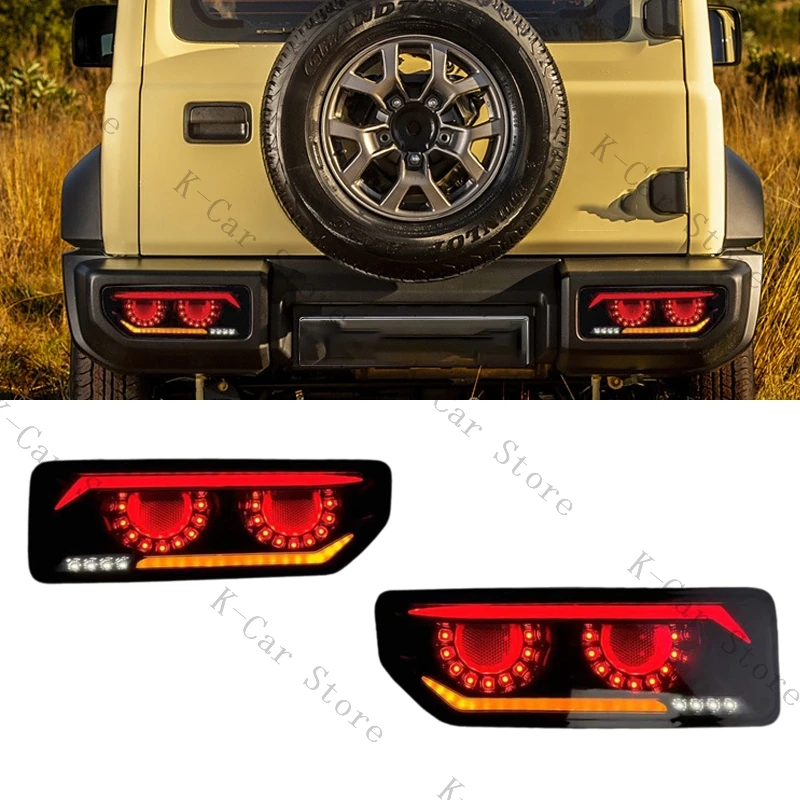 

For Suzuki Jimny 2019 LED Rear Bumper Light Rear Warning Brake Light Dynamic Turn Signal Taillights Car Accessories