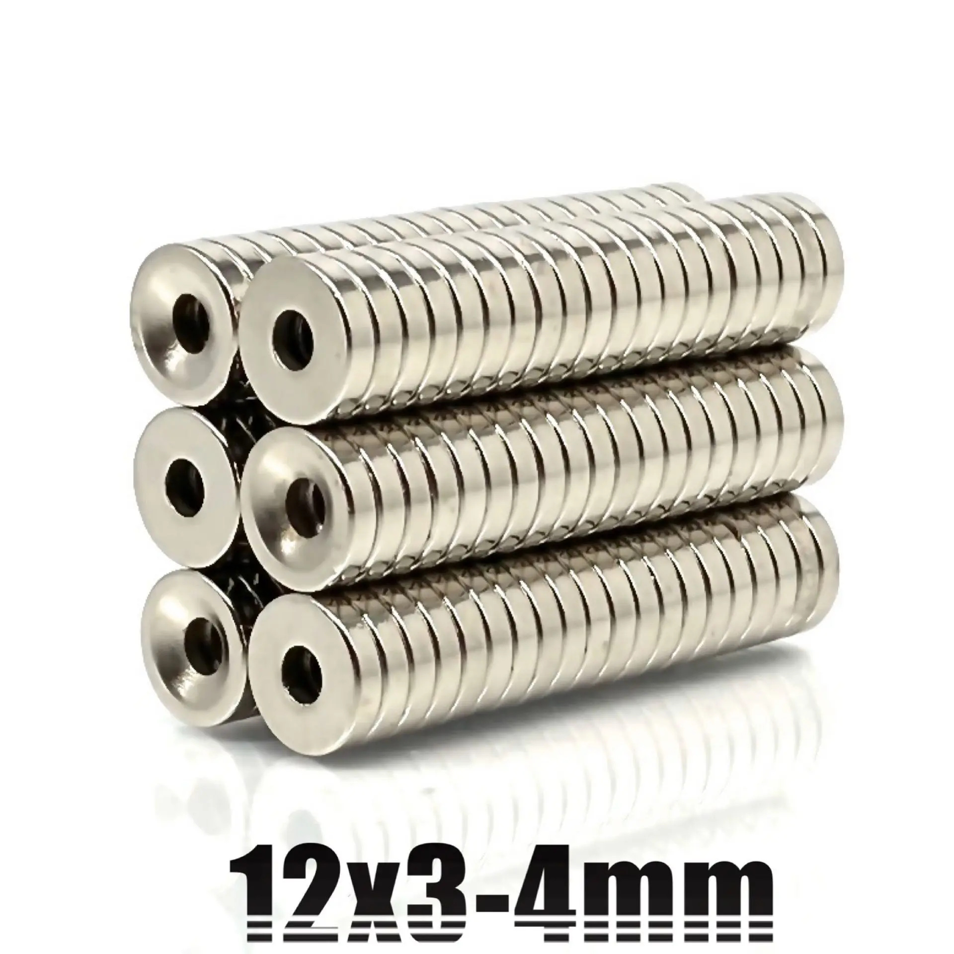 10-100Pcs 12x3-4 Neodymium Magnet 12mm x 3mm - 4mm N35 NdFeB Round Super Powerful Strong Permanent Magnetic imanes 12x3 hole 4