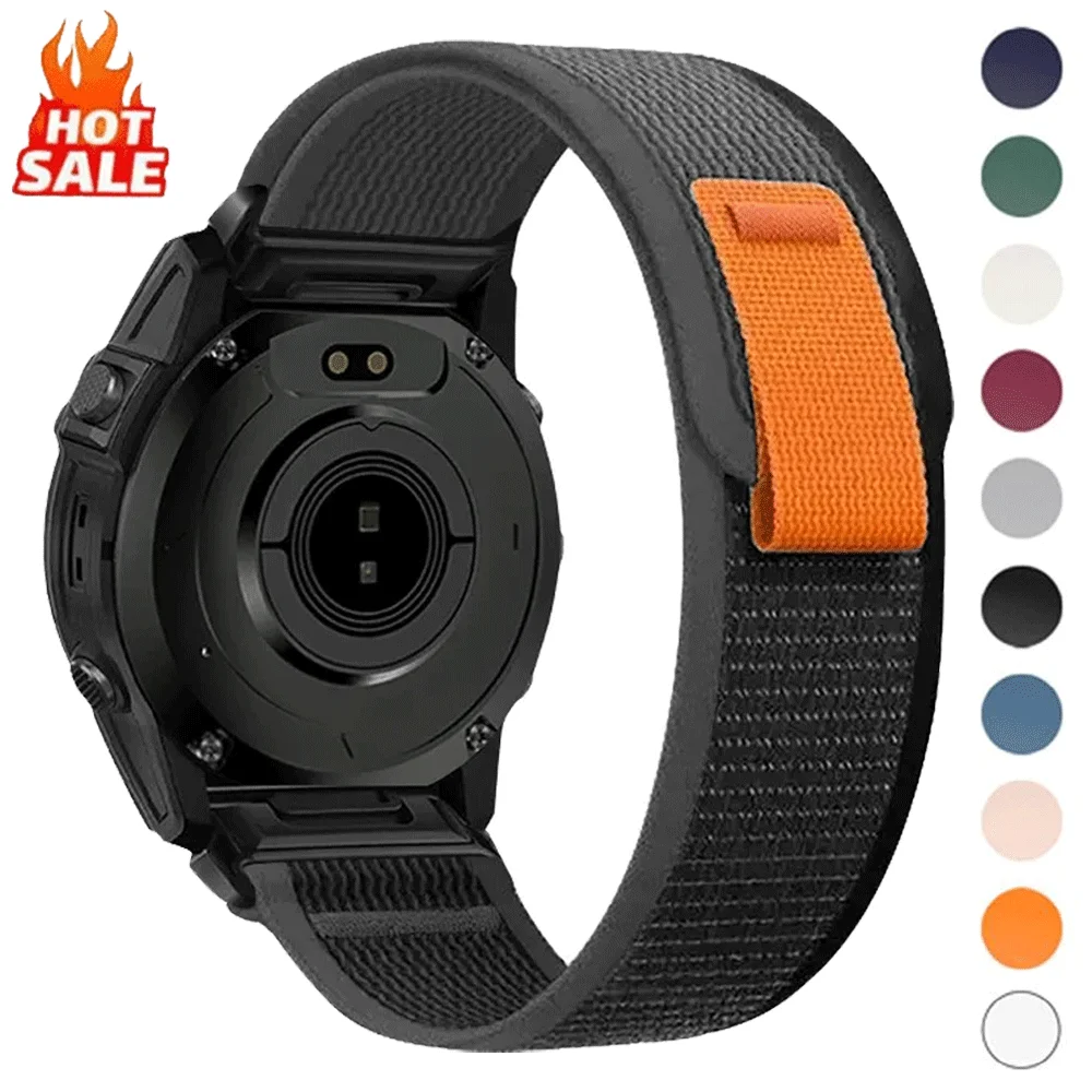 QuickFit 20mm 22mm 26mm Nylon Trail Loop Strap for Garmin Fenix 8/7X/6X/Tactix 8/51mm 47mm Sports Bracelet for Garmin Quatix 8