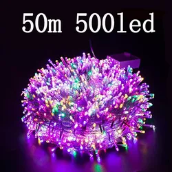 50m 500led Xmas Outdoor christmas lights led string lights Luces Decoracion fairy light holiday lights lighting tree garland