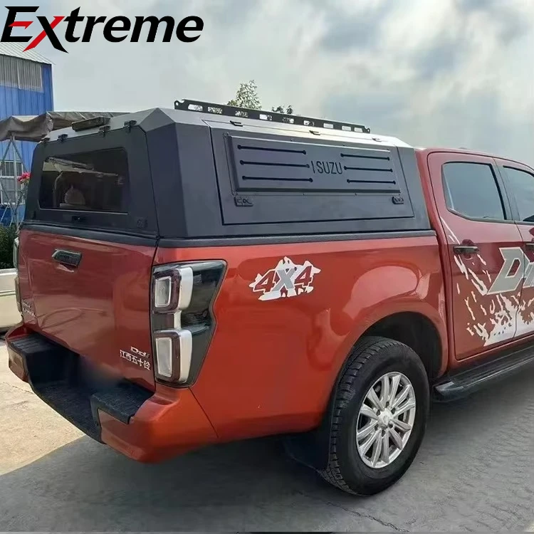 

High-end 4X4 Steel Waterproof Pickup Truck Canopy Retractable Hardtop Camper Isuzu Dmax 2023 No-Drill Installation Canyossoar