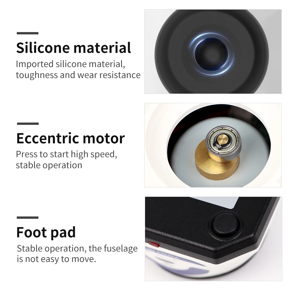 Laboratorio Mini Vortex Mixer 3500 giri/min Frullatore elettronico Inchiostro per tatuaggi Unghie Smalto Vortex Shaker Mixer eccentrico a spirale di alta qualità