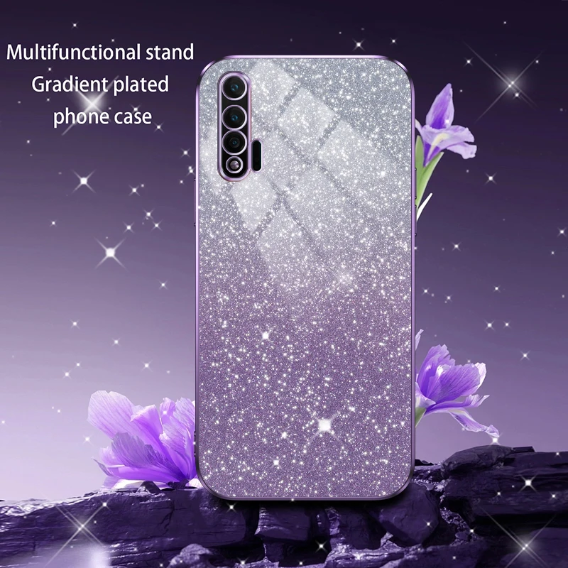 Fashion Case For Nova 6 5G Luxury Glitter Plating Soft Silicone Phone Case for Huawei Nova 6 5G Protect Back Cover Nova 6