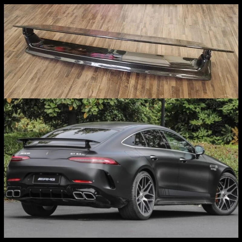 For Mercedes Benz AMG GT63 GT63S 2019-2024 Real Carbon Fiber Spoiler High Quality Rear Trunk Wing Splitter AMG-Modle Refits