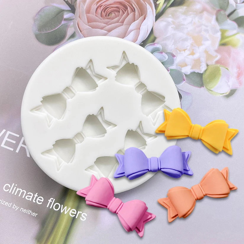 

Bow Bowknot Silicone Sugarcraft Mold Resin Tools Cupcake Baking Mould Fondant Cake Decorating Tools