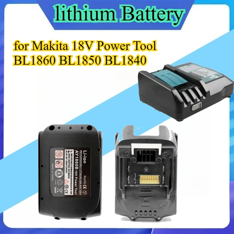

Newest Rechargeable 6.0Ah Battery for Makita 18V Power Tool BL1860 BL1850 BL1840 6000mah Battery for makita 18v Replacement