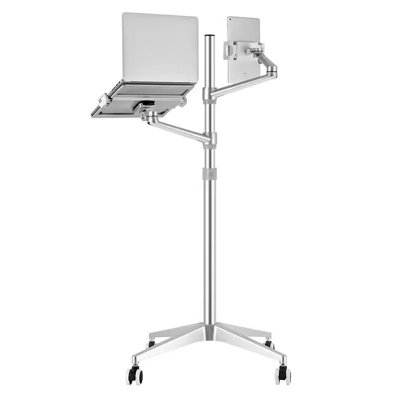 2024 new computer stand with universal rotation movable laptop tablet stand floor standing lifting bracket