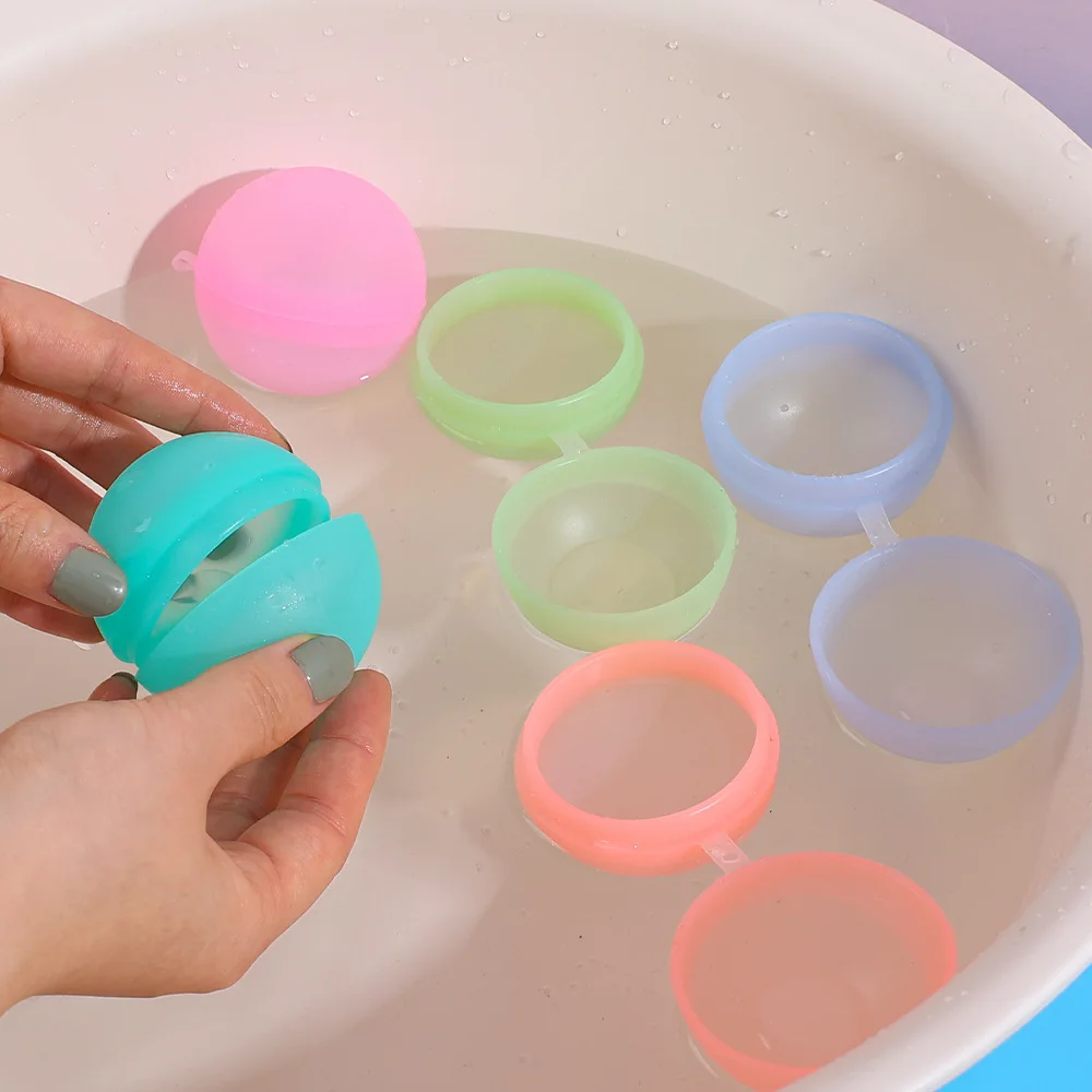 Lot de pistolets à eau réutilisables pour enfants, 6 pièces, 3 packs de ballons à eau, bombes à eau en silicone non magnétiques, jeu de fête de plage en plein air, été