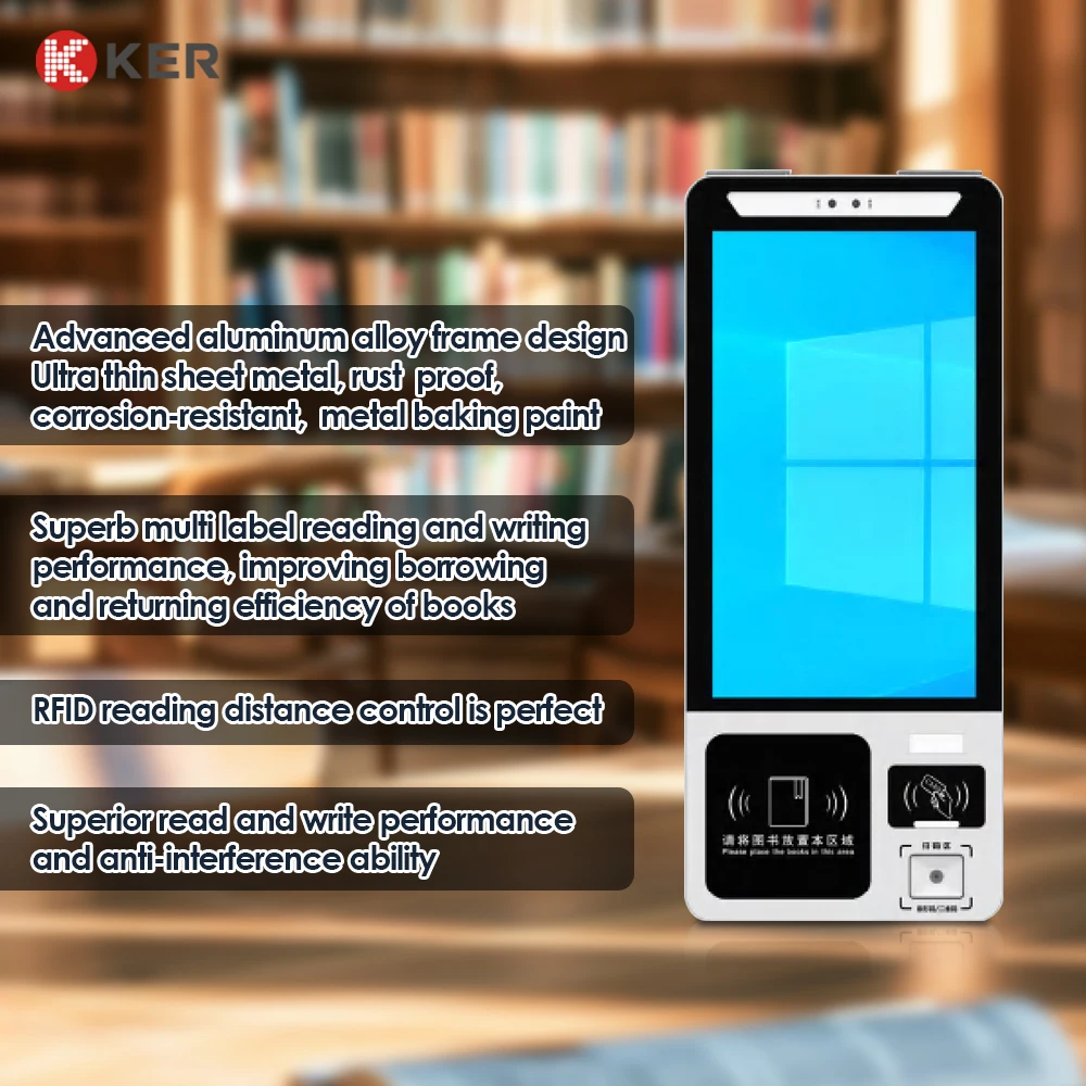 Intelligent Touch Screen Interactive Order Kiosk Self-Service Payment Wall-Mounted Book Borrowing Returning For Indoor Use