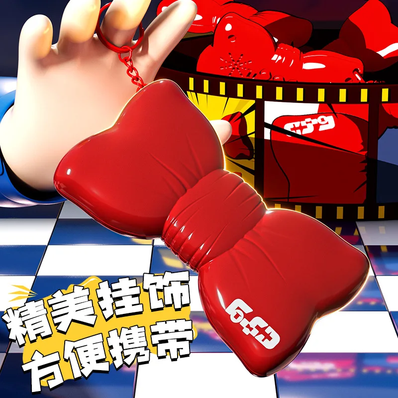 Nœud papillon rouge créatif, pendentif de production sonore, enregistrement mignon, changement vocal, jouets vocaux, enregistrement de cravate amusant, musique Plang, petit cadeau