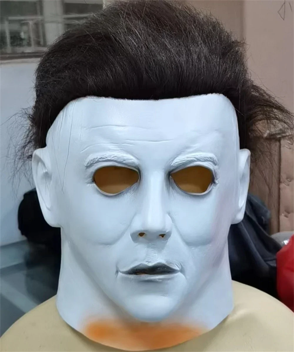 Halloween Michael Myers Mask 1978 Halloween Scary Killer Cosplay Costume White Latex Full Head Masks Fancy Dress Party Props