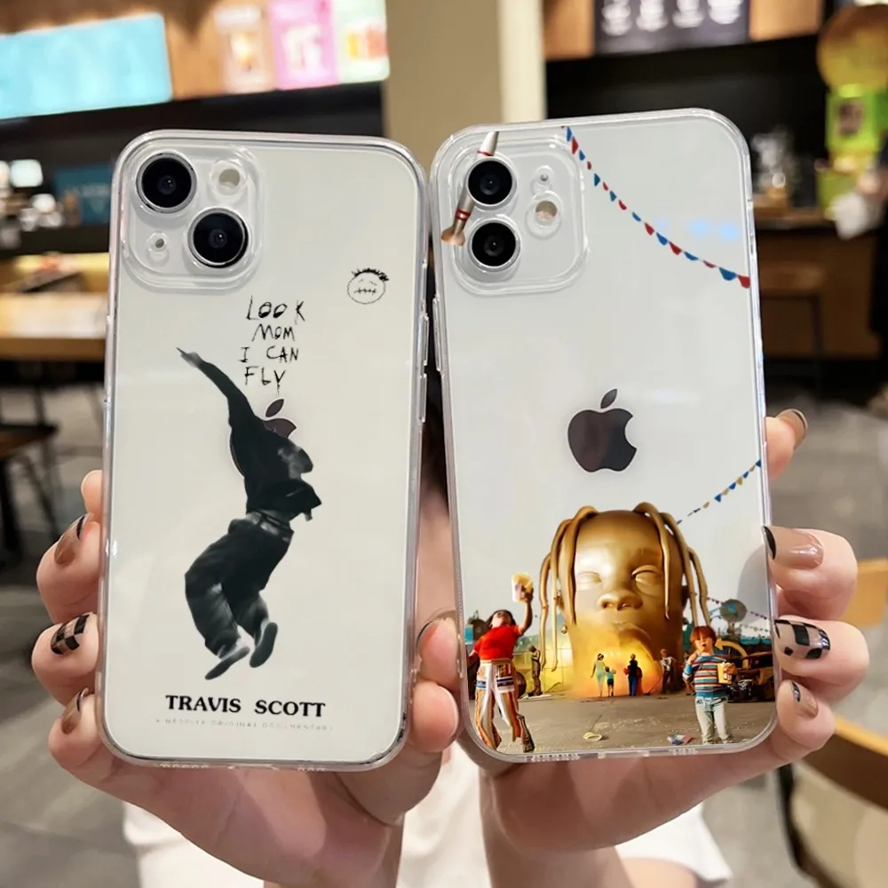 Jackboys Travis Scott Phone Case For Iphone 15 11 13 14 Pro Max 7 8 Plus X Xr Xs Max 16pro 12mini Transparent Cover