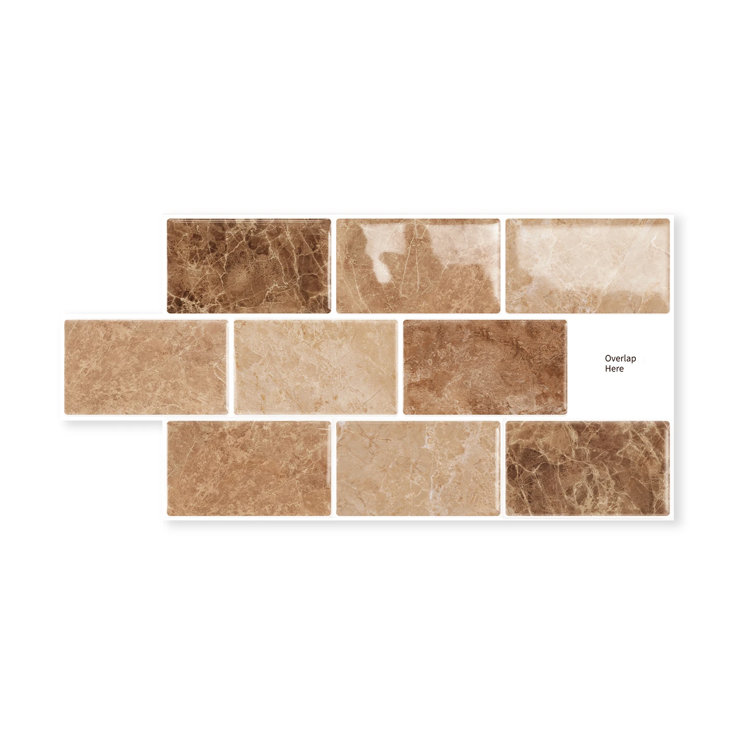 

Самоклеящиеся наклейки на стену в виде плитки, идеально подходят для гостиных, кухонь, ванных комнат, балконов и раковин, декоративные наклейки на стену, 12x6 дюймов.