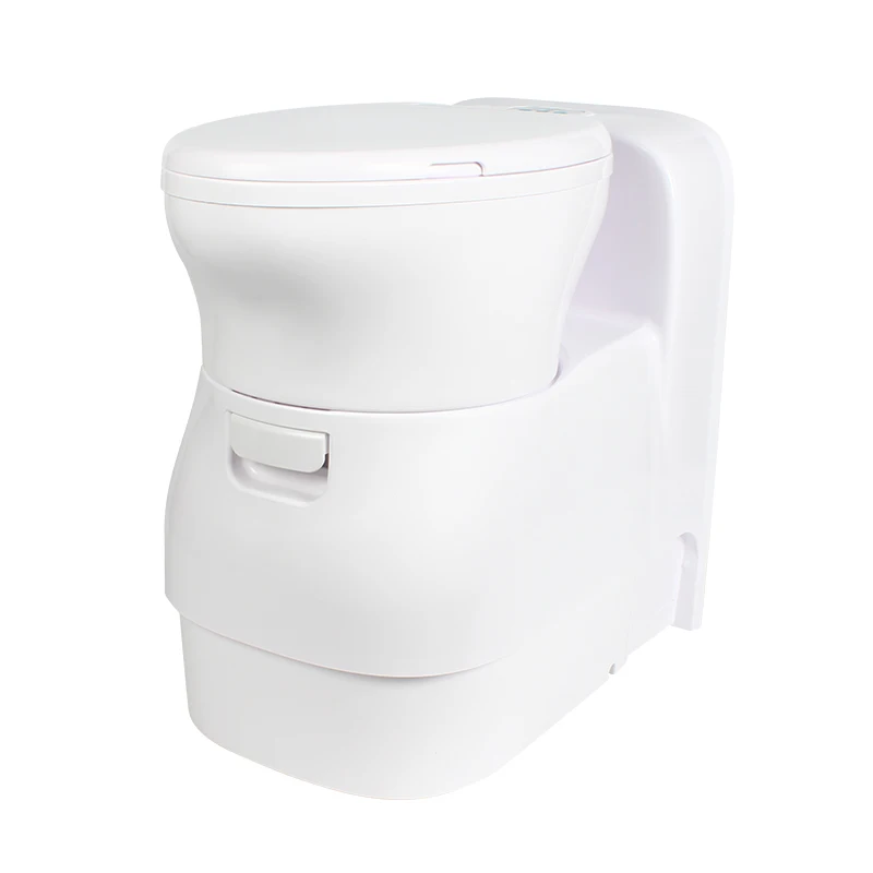 RV Toilet White One-piece Plastic Camper Caravan Portable Cassette Toilet