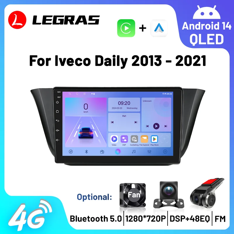 

Wireless Carplay Android Auto Car Radio For Iveco Daily 2013-2021 Multimedia Stereo Player GPS Navigation IPS DSP FM Autoradio