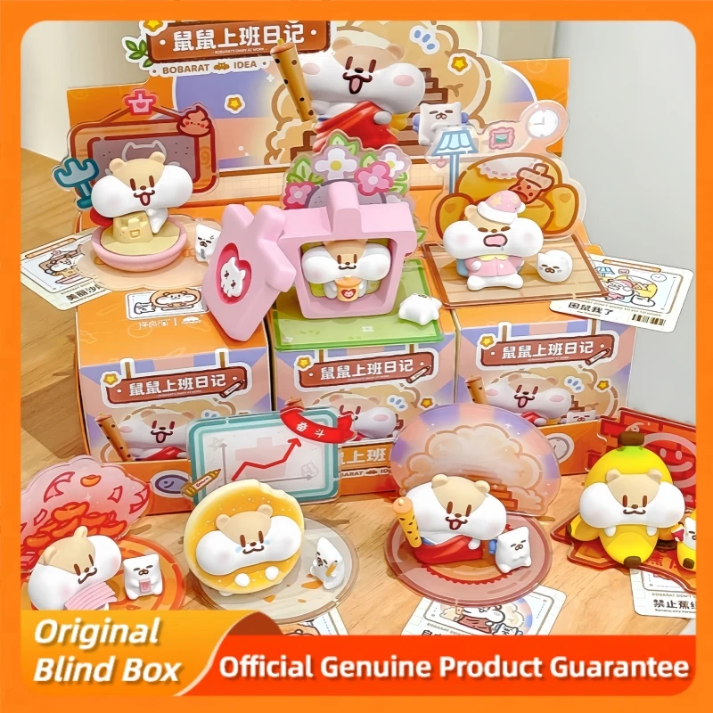 

Подлинный дневник Бобрата на работе, слепая коробка, мультяшная милая фигурка, украшение для стола, аниме-фигурки, модель из ПВХ, игрушки, загадочная коробка, подарки