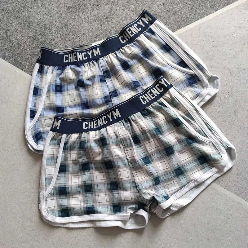 Boxers de algodão respirável confortáveis masculinos, setas de verão, trend shorts