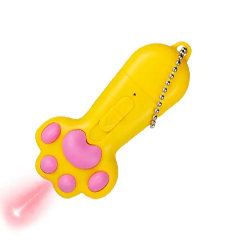 Cat Teaser Stick 3 In 1 Pet Cat Toy Interactive Dog Toys Pet Training Tools In Cat Paw Shape With UV Mode Promotes Exercise &