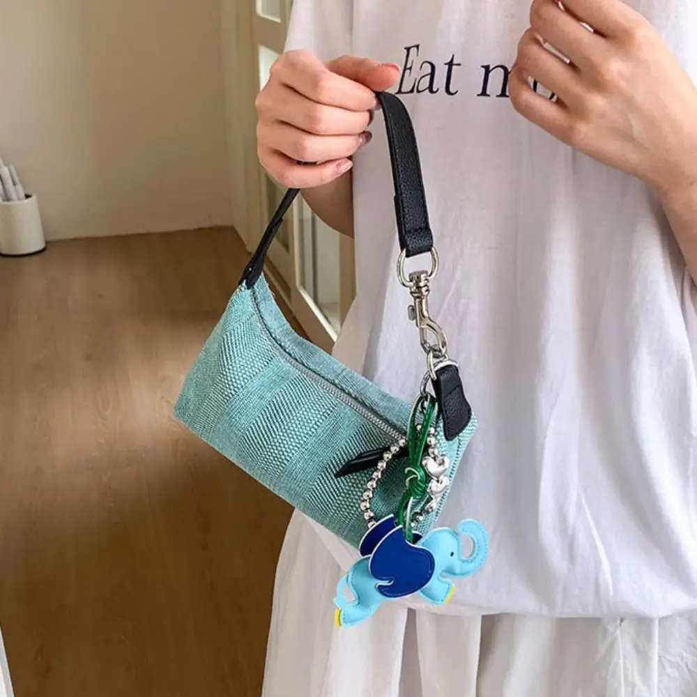 

Portable Large Capacity Hobo Bag Korean Style Fashion Design Weave Shoulder Bag Crossbody Bag Solid Color Dumpling Bag Girls