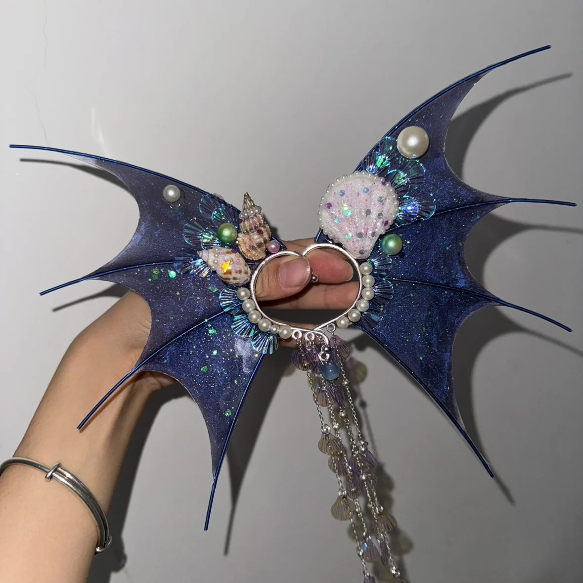 HOT!COS Mermaid Ears Headdress Fairy Wizard Hair Accessories Shark Ears Mermaid Props Photo Cosplay Props Diving Fairy