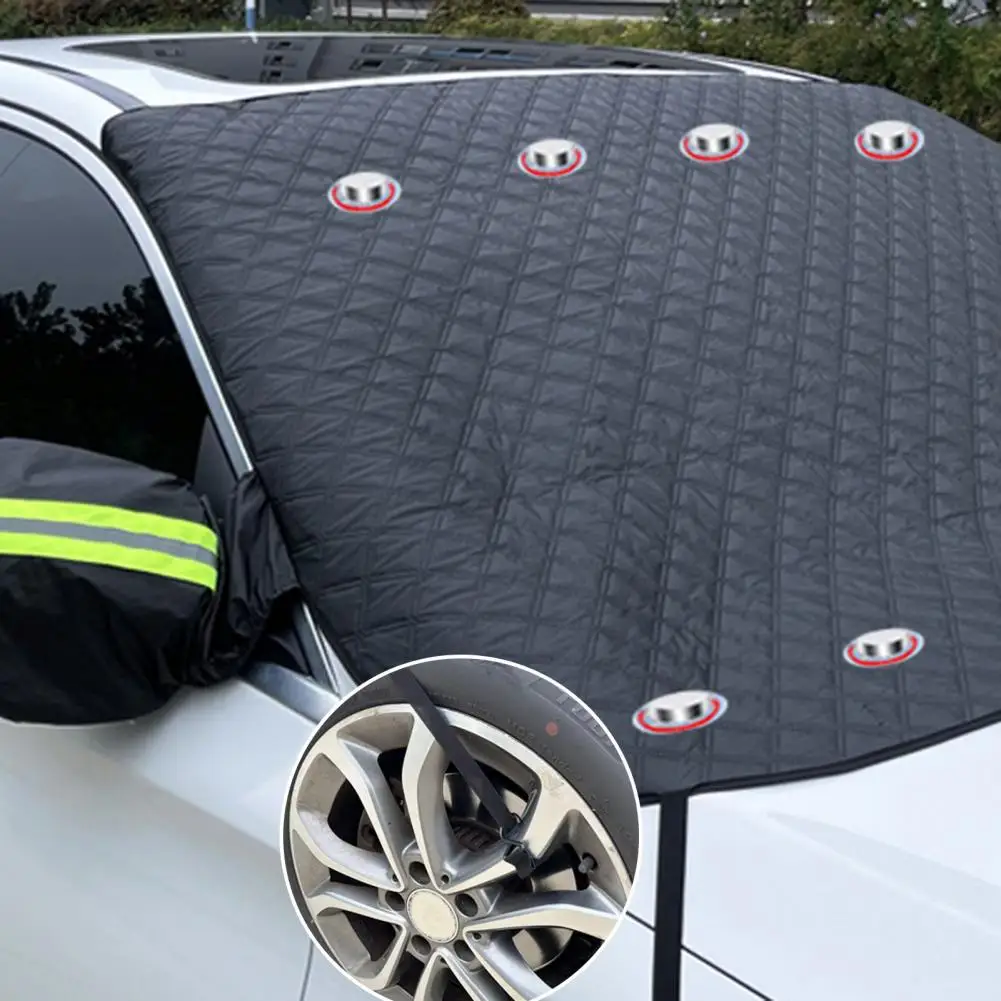 Reflective Car Windshield Snow Cover with Magnets Frost Freeze Sun Universal SUV Winter Front Windscreen Sunshades