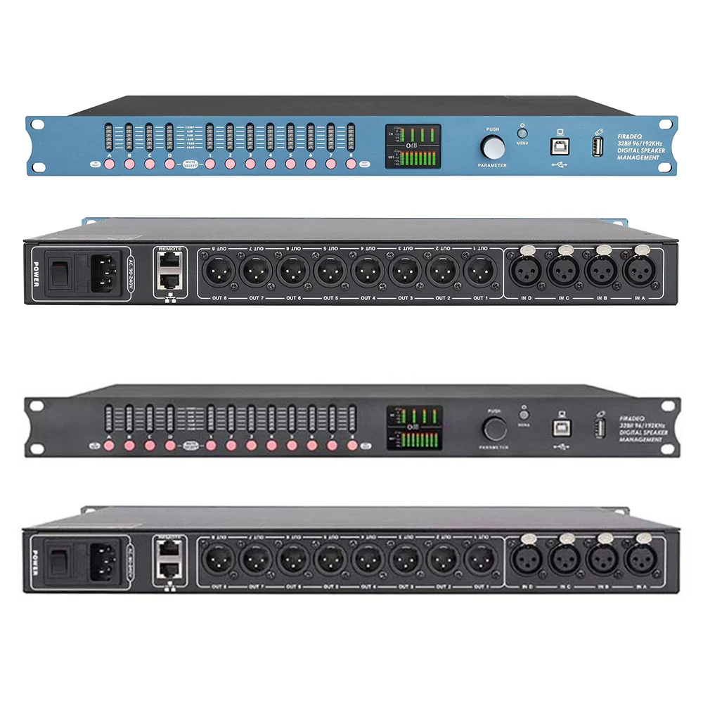 

DP48X Professional Digital Audio Processor 4Input 8Output Drive Rack Procesador Speaker Management System