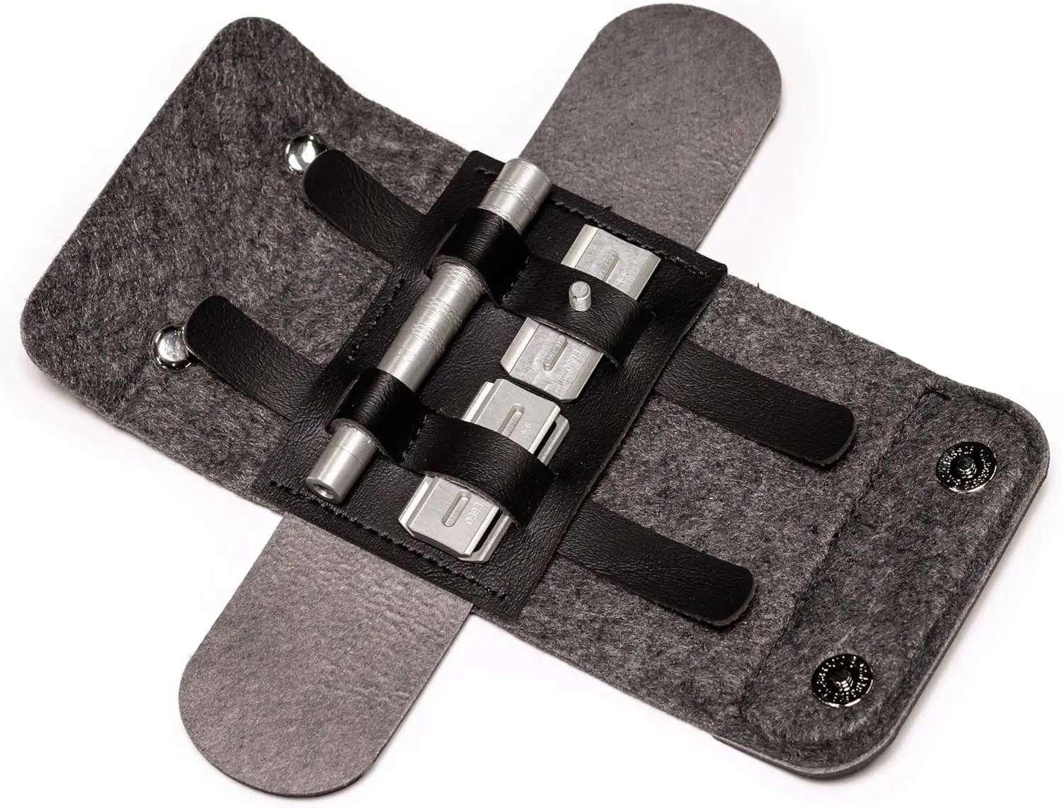 

Vegan Leather & Merino Wool Safety Razor Case - Travel Protection, Magnetic Closure